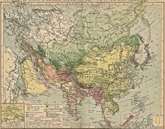 Map China and Far East Colonies after 1801 AD